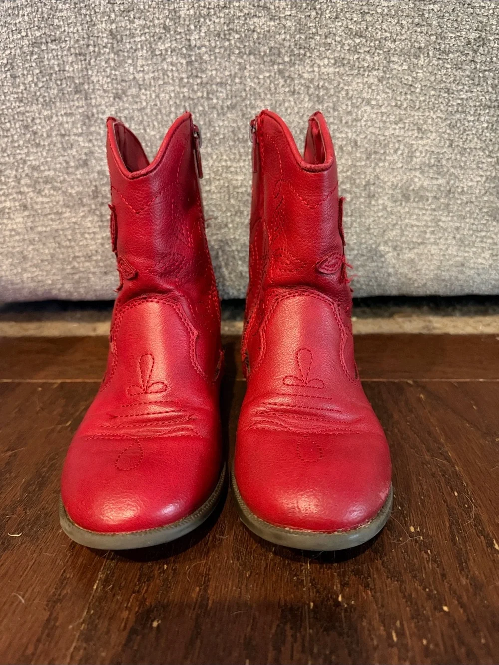 Kids Red Ankle Boots